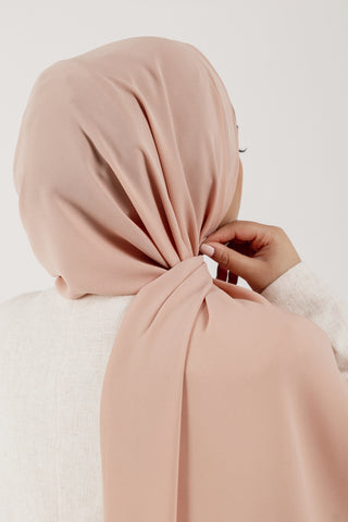 Desert Dunes Fine Chiffon Modest Hijab Scarf for Women - Blush - Nude Pink