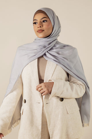 Velano Modal Modest Hijab Scarf for Women Dove - Light Grey