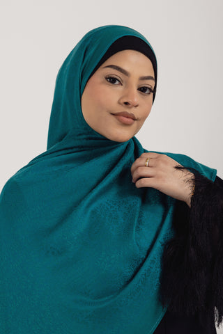 Maharani Collection Paisley Modest Hijab Scarf for Women - Jaipur Emerald