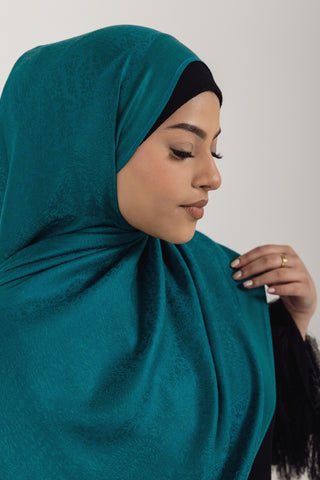 Maharani Collection Paisley Modest Hijab Scarf for Women - Jaipur Emerald