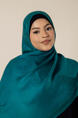 Maharani Collection Paisley Modest Hijab Scarf for Women - Jaipur Emerald