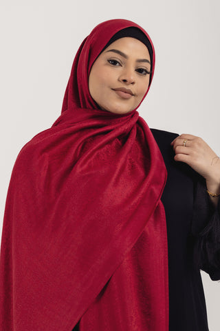 Maharani Collection Paisley Modest Hijab Scarf for Women - Mughal Ruby