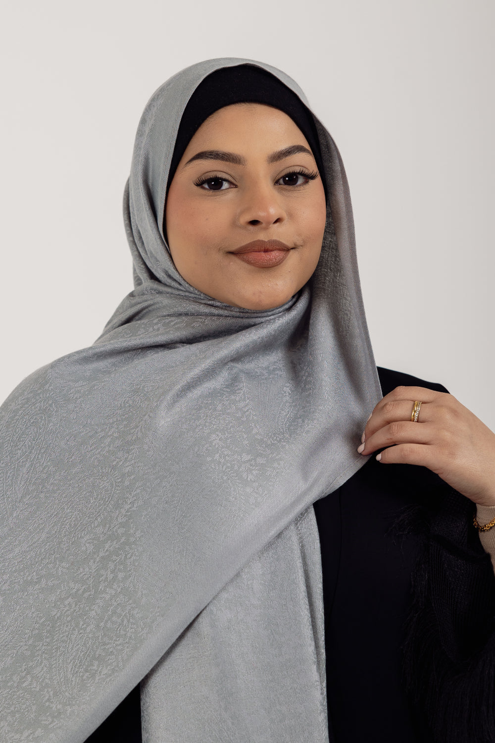 Maharani Collection Paisley Modest Hijab Scarf for Women - Udaipur Silver