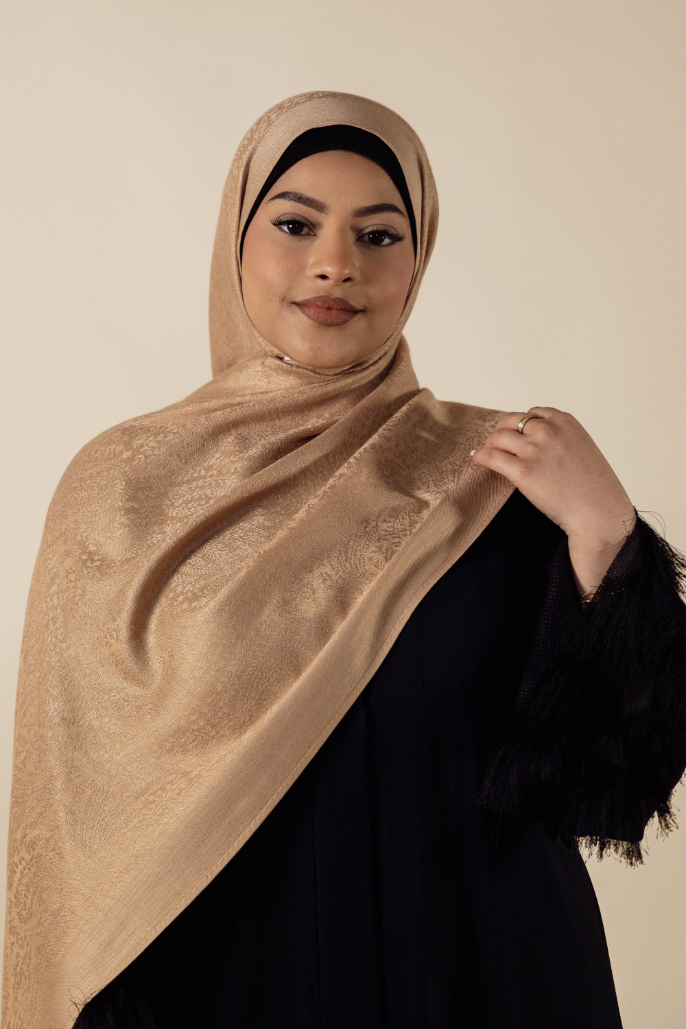 Maharani Collection Paisley Modest Hijab Scarf for Women - Jaisalmer Gold