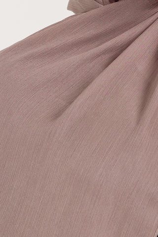 Sakura Radiance Satin Muna Modest Hijab Scarf for Women - Kochi Luxe - Coffee