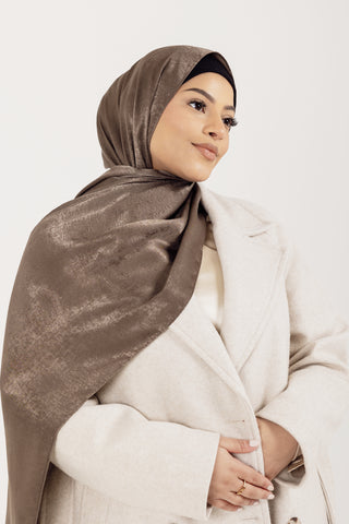 Velour Éclat Velour Modest Hijab Scarf for Women Taupe Radiance - Taupe