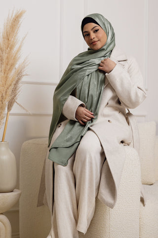 Velour Éclat Velour Modest Hijab Scarf for Women Sage Lueur - Sage