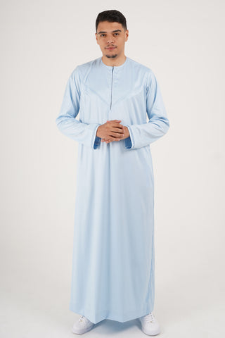Rajul Emirati Sky Blue ST Mens Thobe Jubbah